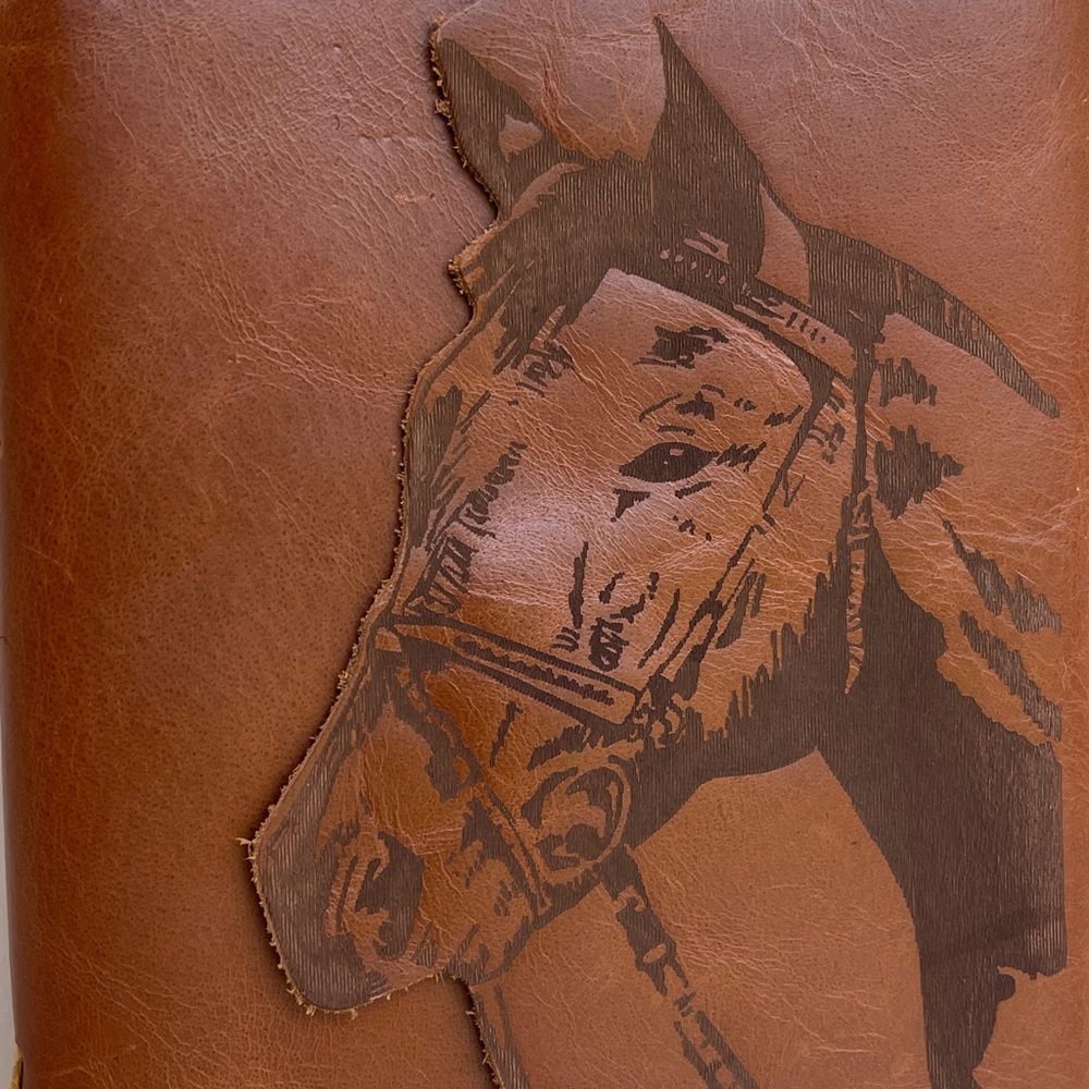 Cracker Barrel Horse Die Cut Leather Journal - Picture 2 of 12
